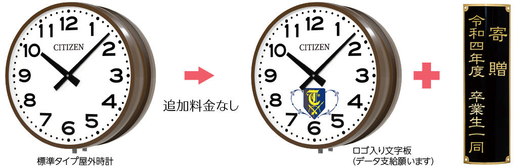卒業記念時計キャンペーン ロゴ名入れ寄贈銘板無料 シチズンtic株式会社