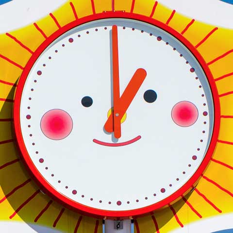 あさですよ 絵本モチーフデザイン時計